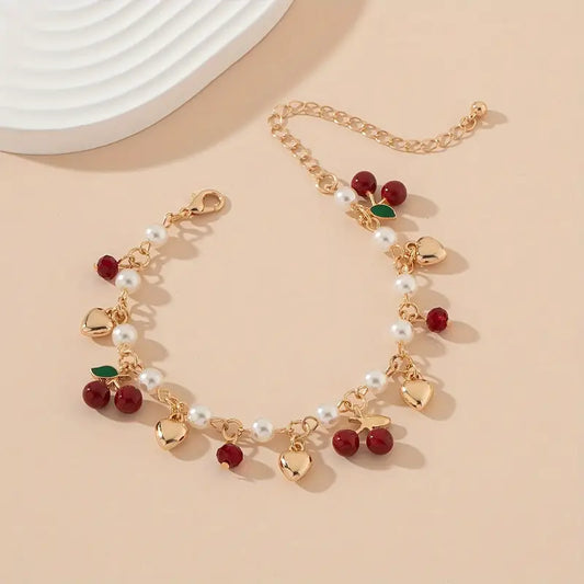Set Cherry Coquette - Brazalete y Aretes