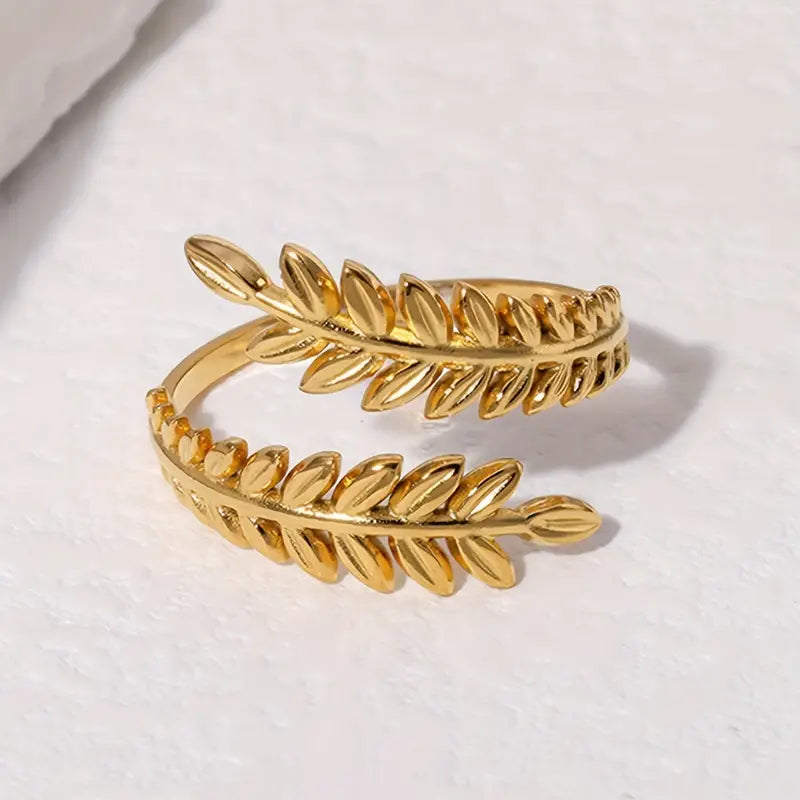 Anillo Hojas de Oro