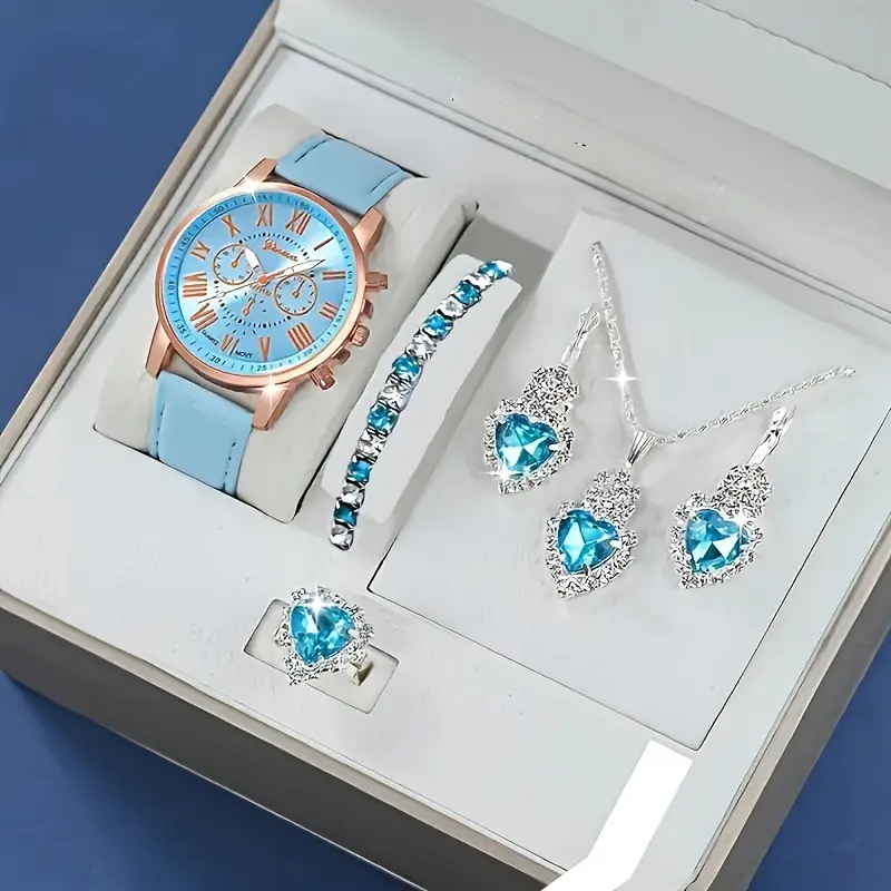 PACK "Royal Blue" – Set de Reloj & Joyería de Lujo 💙
