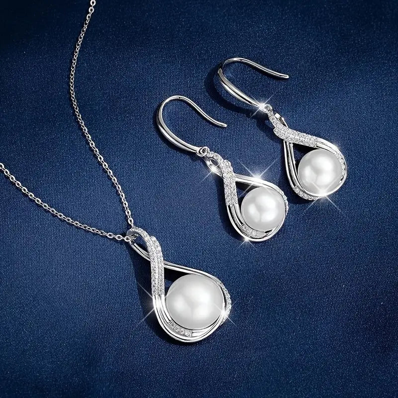 Set de Perlas - Aretes y Collar