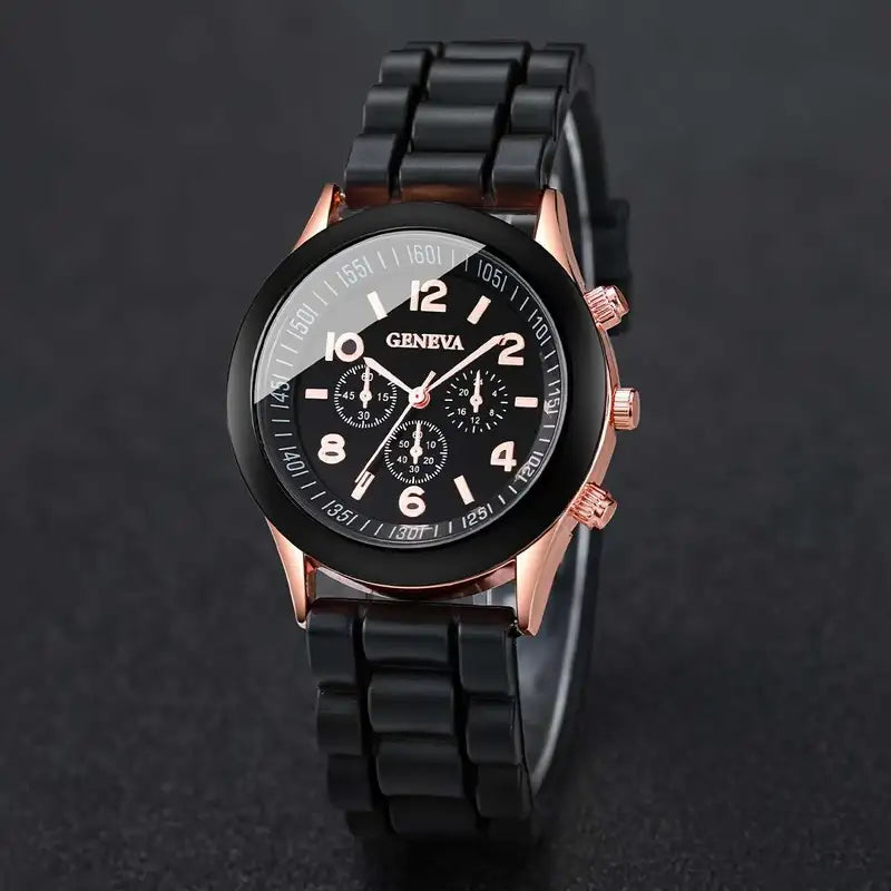 PACK "Noir Elegance – Set de Reloj y Pulseras de Lujo"💛