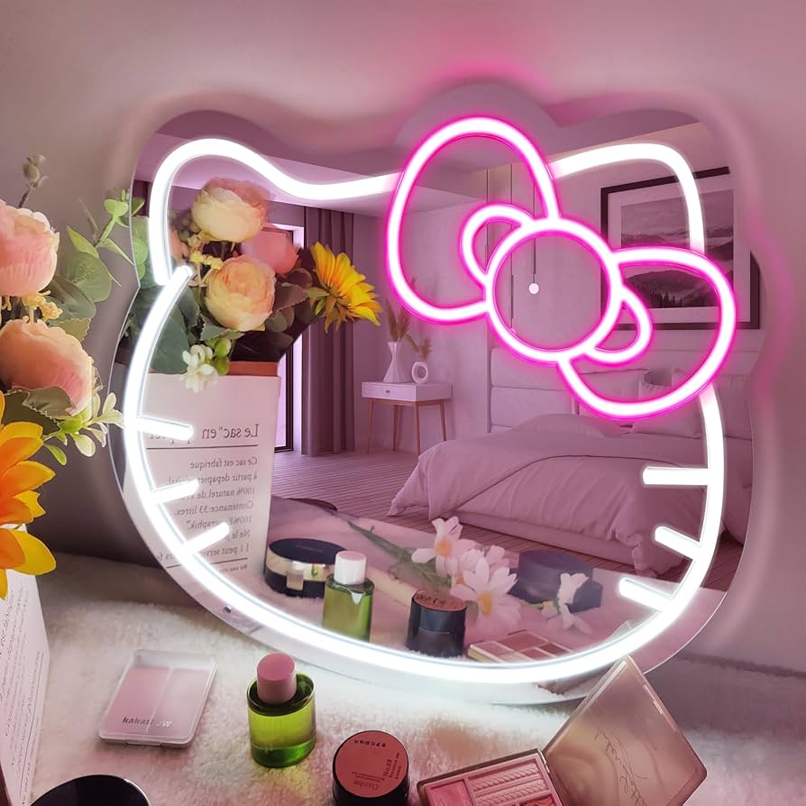 🐱✨💎 Espejo LED “Kitty Glow Mirror” 💎✨🎀